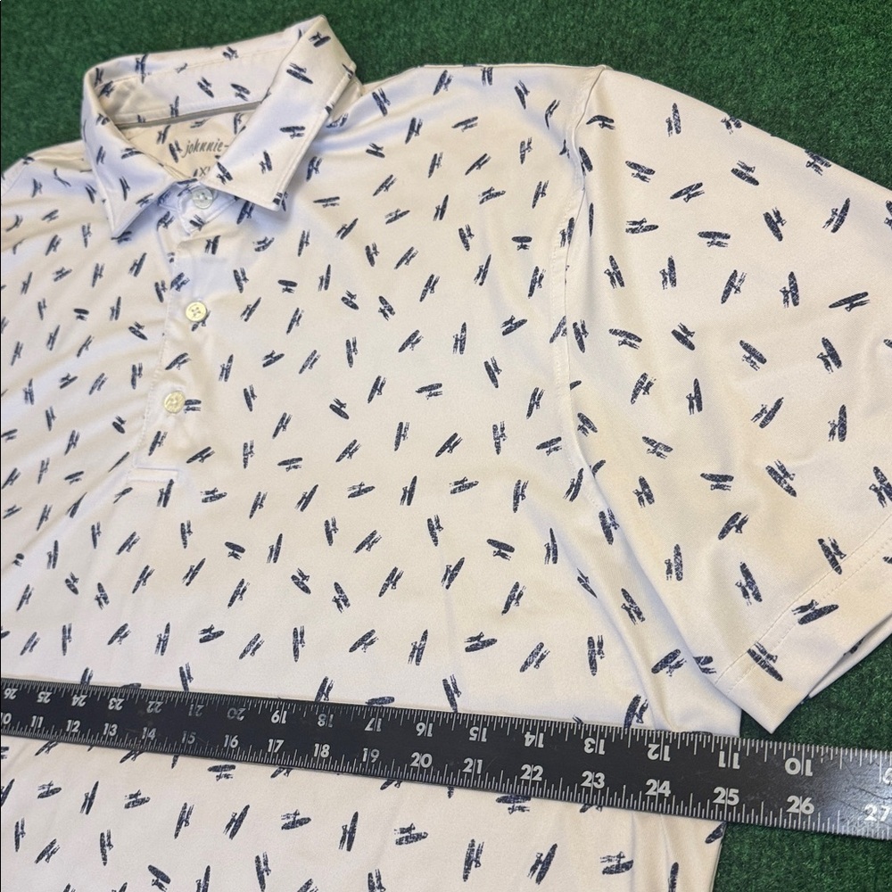 MINT Johnnie-O All Over Navy Logo Print (White / Size XL) - Picture 4 of 6